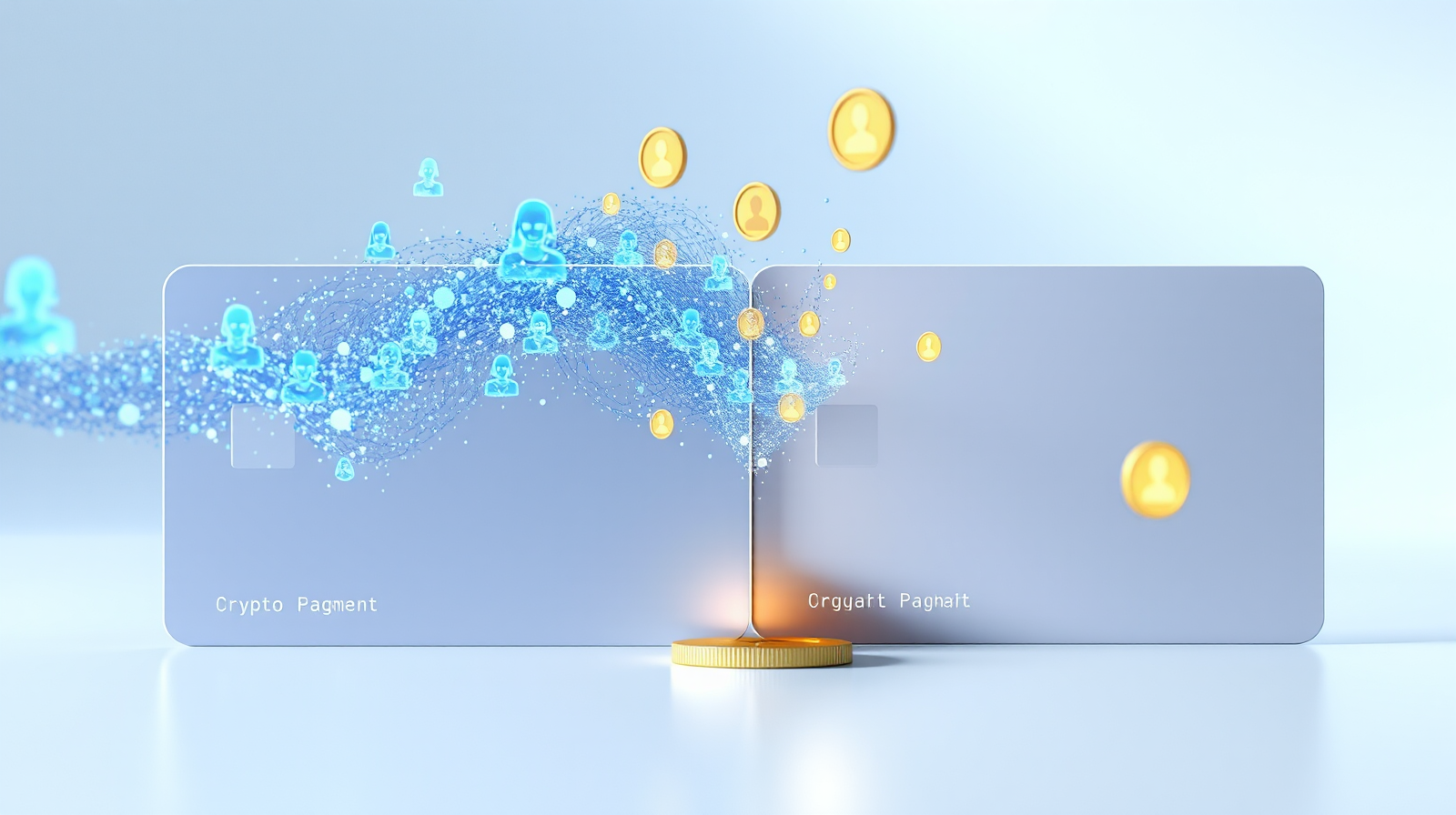 RedotPay: 470mila utenti Binance dirottati per una startup che punta a una IPO da oltre 4 miliardi Card crypto e flusso luminoso di utenti tra due carte, simbolo del dirottamento dei clienti verso una carta stablecoin rivale